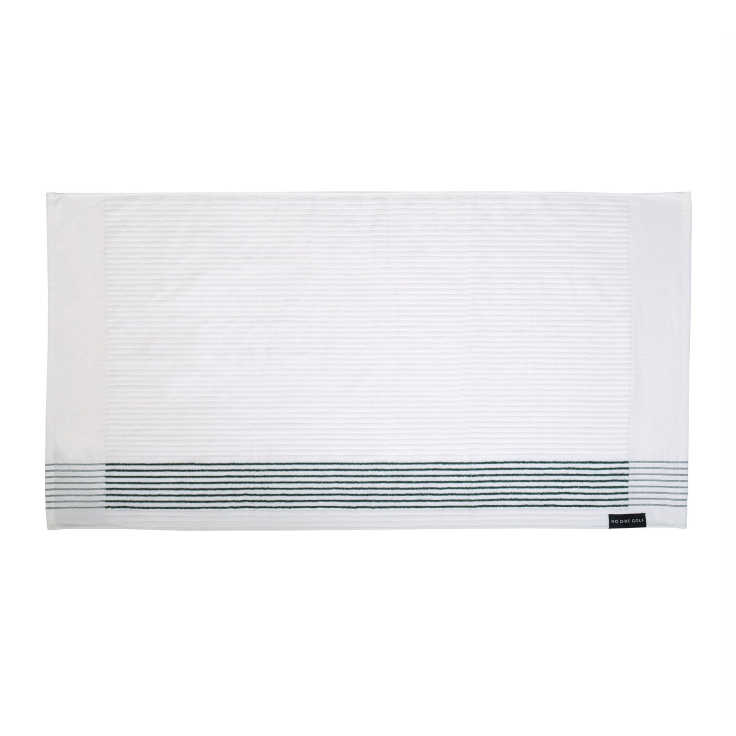 The Ultimate Caddy Towel - White + Green Stripe