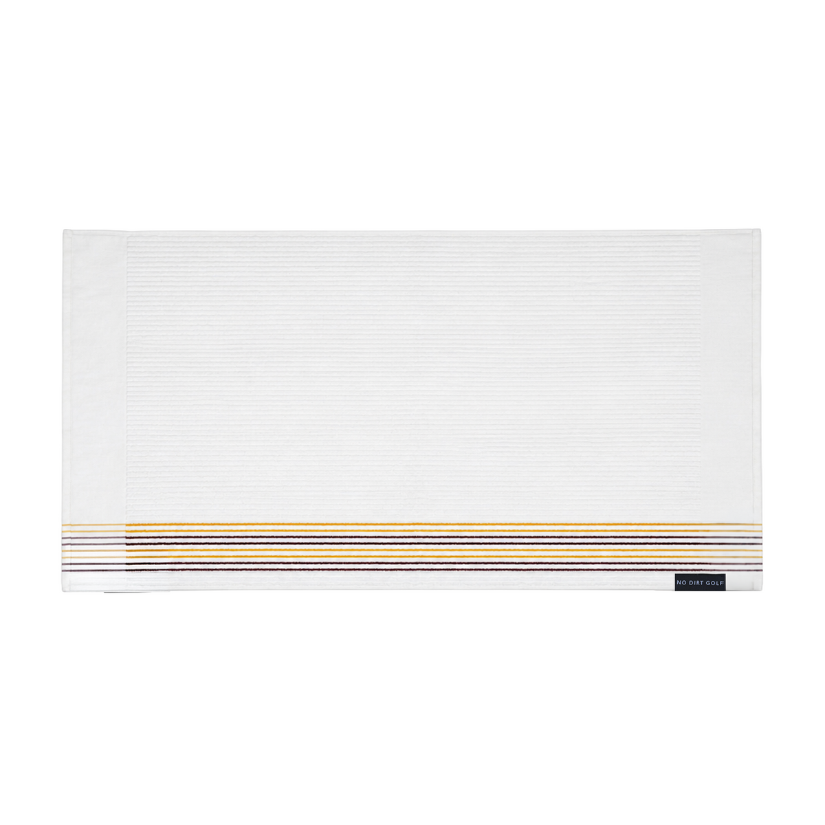 The Ultimate Caddy Towel - White + Burgundy and Gold Stripes