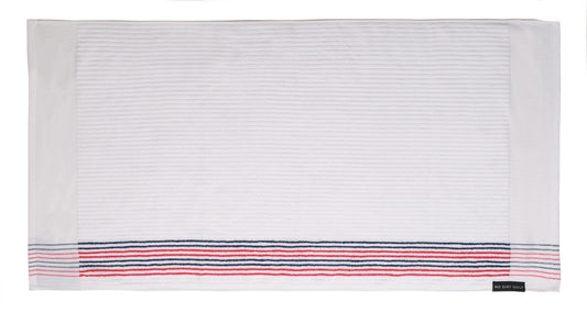 The Ultimate Caddy Towel - White + Red/Blue Stripe