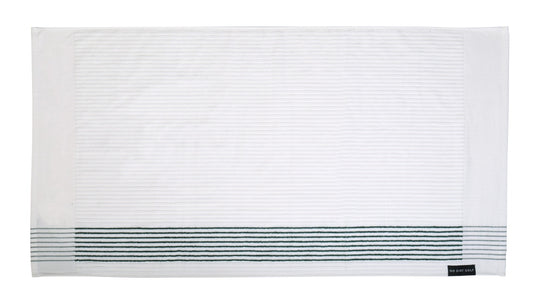 The Ultimate Caddy Towel - White + Green Stripe