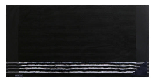 The Ultimate Caddy Towel - Black + White Stripe