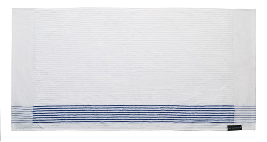 The Ultimate Caddy Towel - White + Blue Stripe