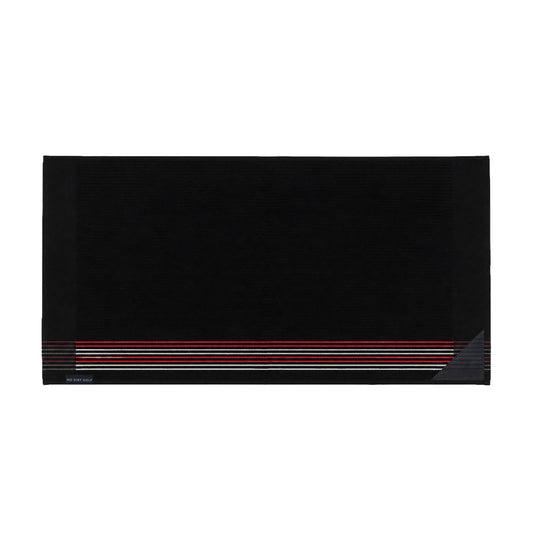 The Ultimate Caddy Towel - Black + Red White Stripes