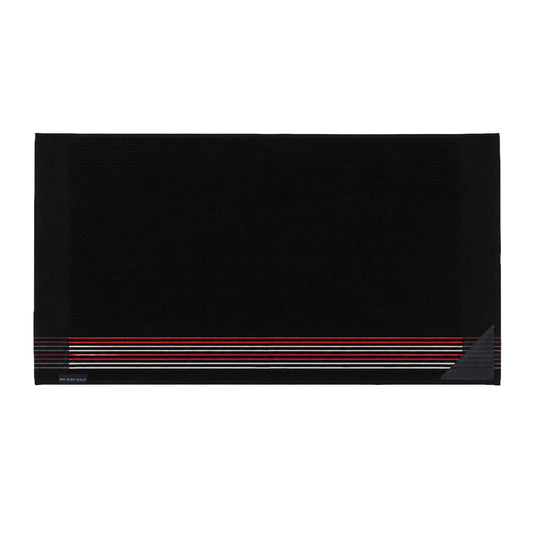 The Ultimate Caddy Towel - Black + Red White Stripes