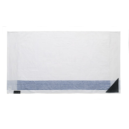 The Ultimate Caddy Towel - White + Blue Stripe