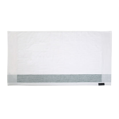 The Ultimate Caddy Towel - White + Green Stripe