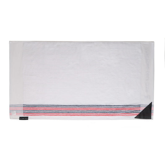 The Ultimate Caddy Towel - White + Red/Blue Stripe