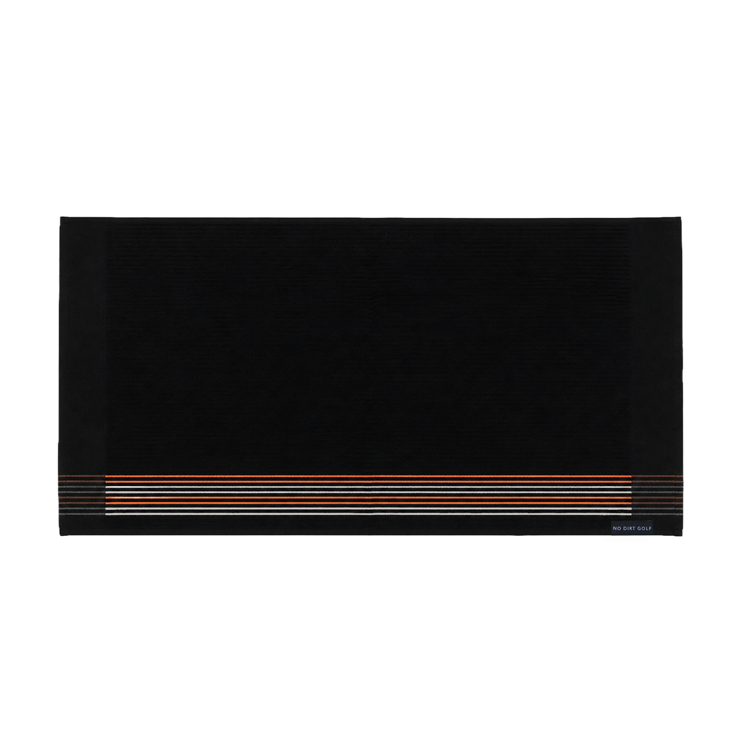 The Ultimate Caddy Towel - Black + Orange White Stripes