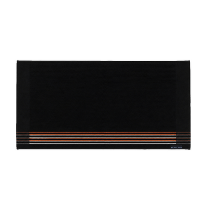 The Ultimate Caddy Towel - Black + Orange White Stripes