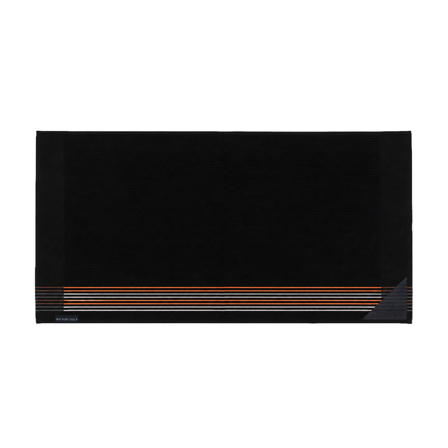 The Ultimate Caddy Towel - Black + Orange White Stripes