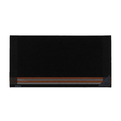 The Ultimate Caddy Towel - Black + Orange White Stripes