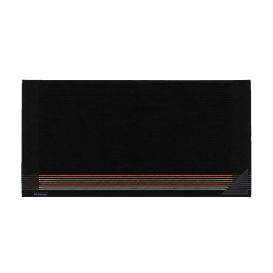 The Ultimate Caddy Towel - Black + Orange White Stripes