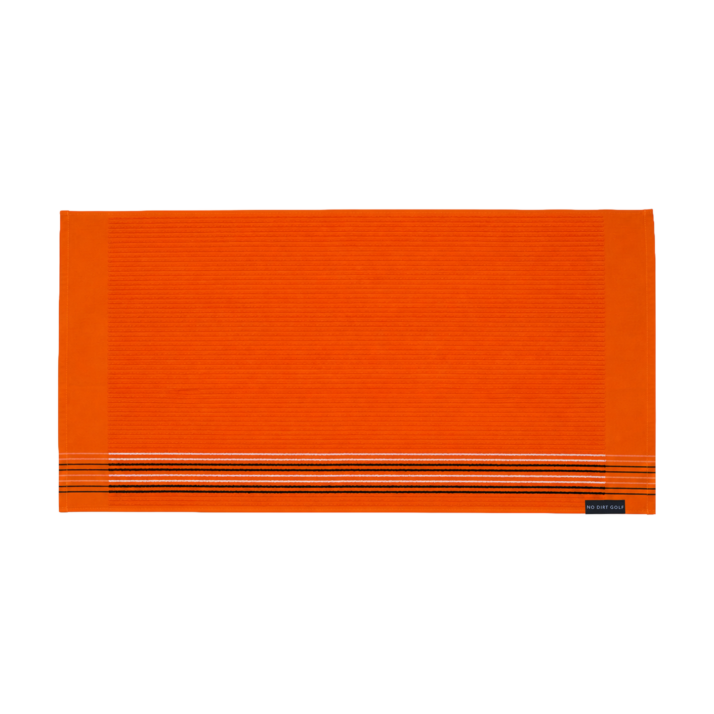 The Ultimate Caddy Towel - Orange + Black White Stripes