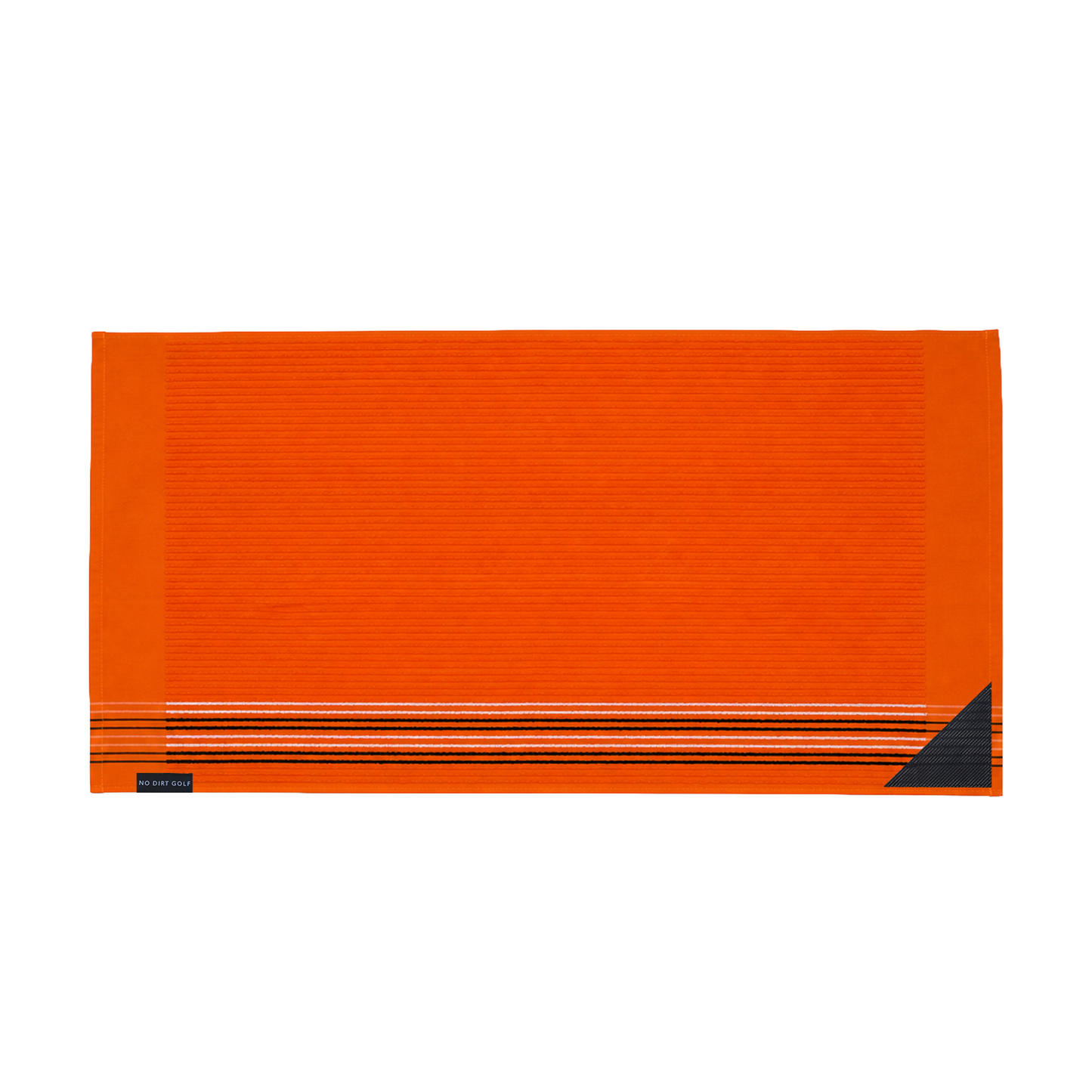 The Ultimate Caddy Towel - Orange + Black White Stripes