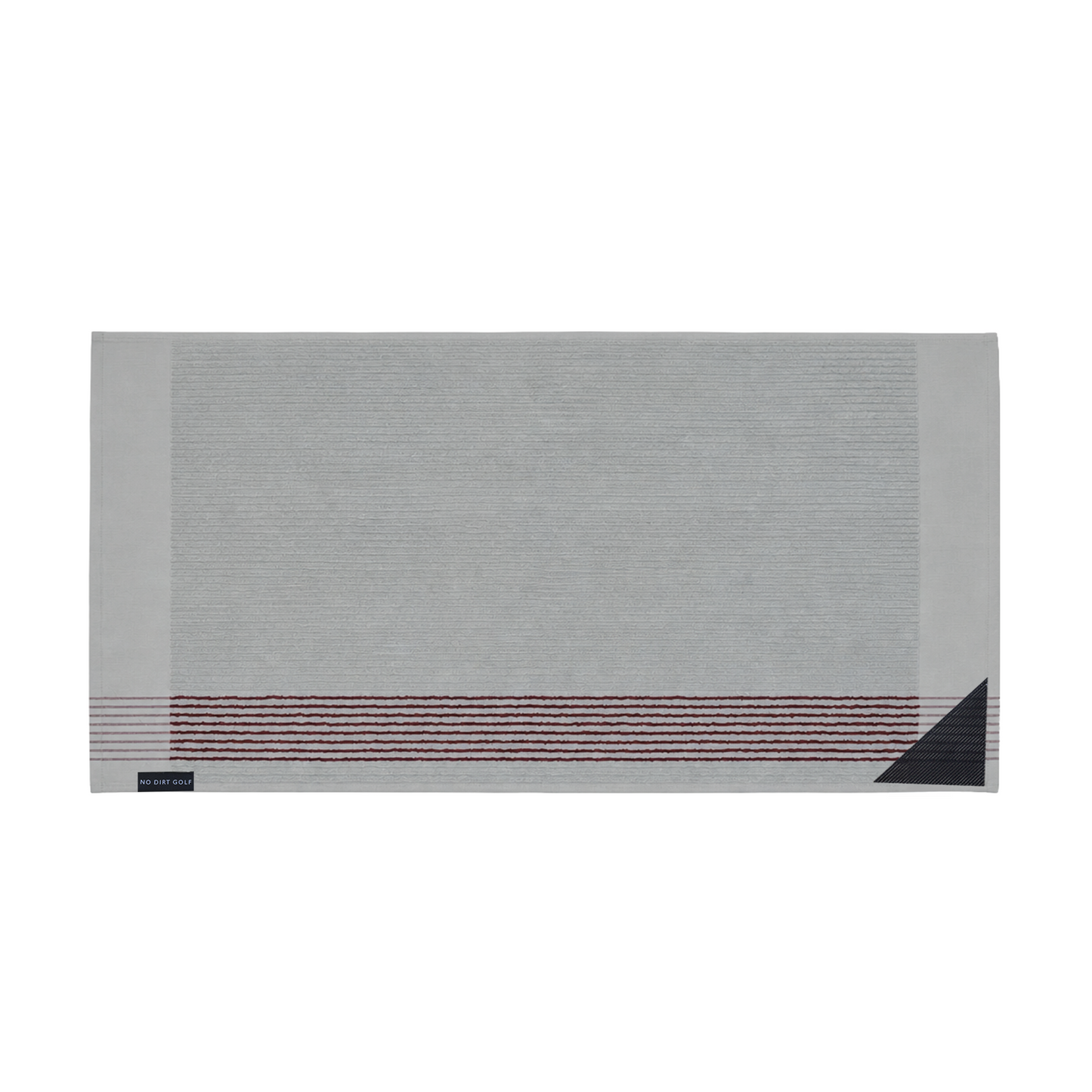 The Ultimate Caddy Towel - Light Grey + Burgundy Stripes