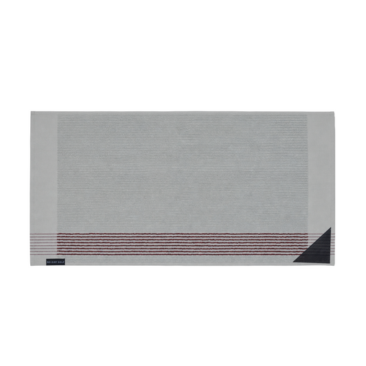 The Ultimate Caddy Towel - Light Grey + Burgundy Stripes
