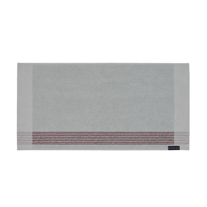 The Ultimate Caddy Towel - Light Grey + Burgundy Stripes