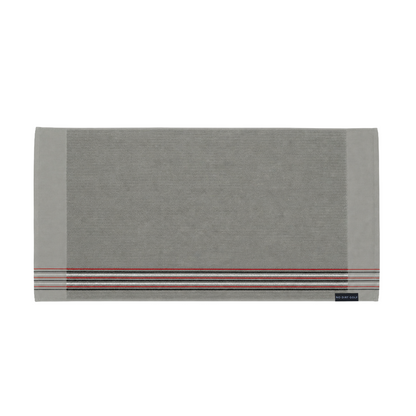 The Ultimate Caddy Towel - Grey + Navy Red White Stripes