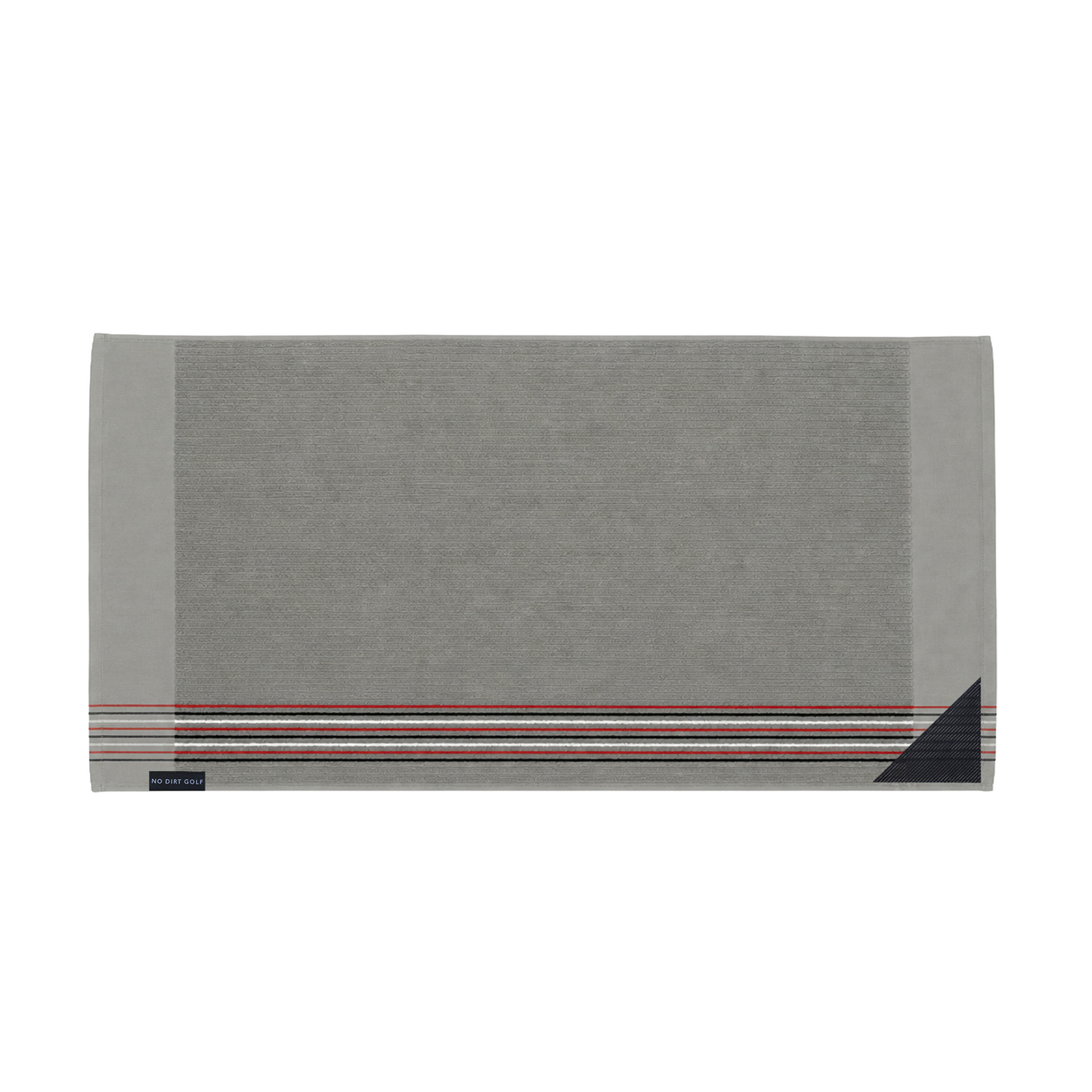 The Ultimate Caddy Towel - Grey + Navy Red White Stripes