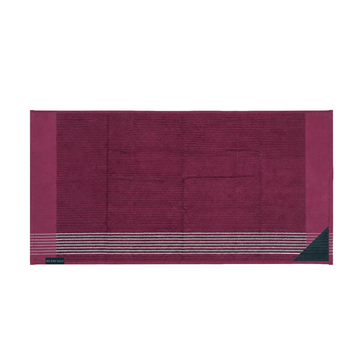 The Ultimate Caddy Towel - Burgundy + Silver Stripes