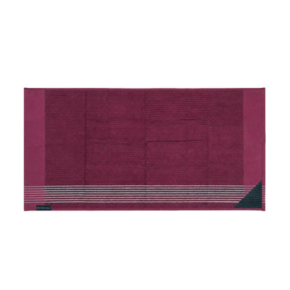 The Ultimate Caddy Towel - Burgundy + Silver Stripes