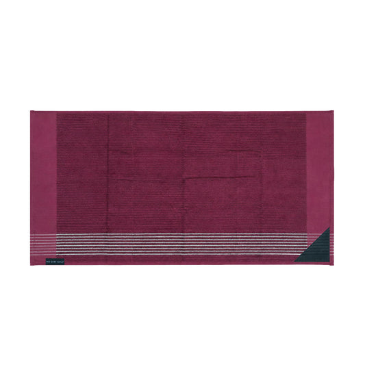 The Ultimate Caddy Towel - Burgundy + Silver Stripes