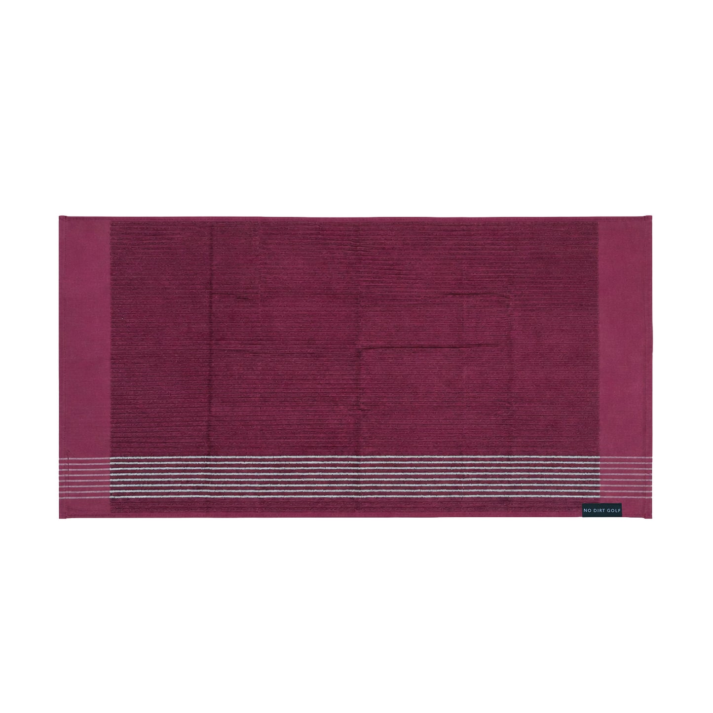 The Ultimate Caddy Towel - Burgundy + Silver Stripes