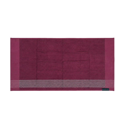 The Ultimate Caddy Towel - Burgundy + Silver Stripes