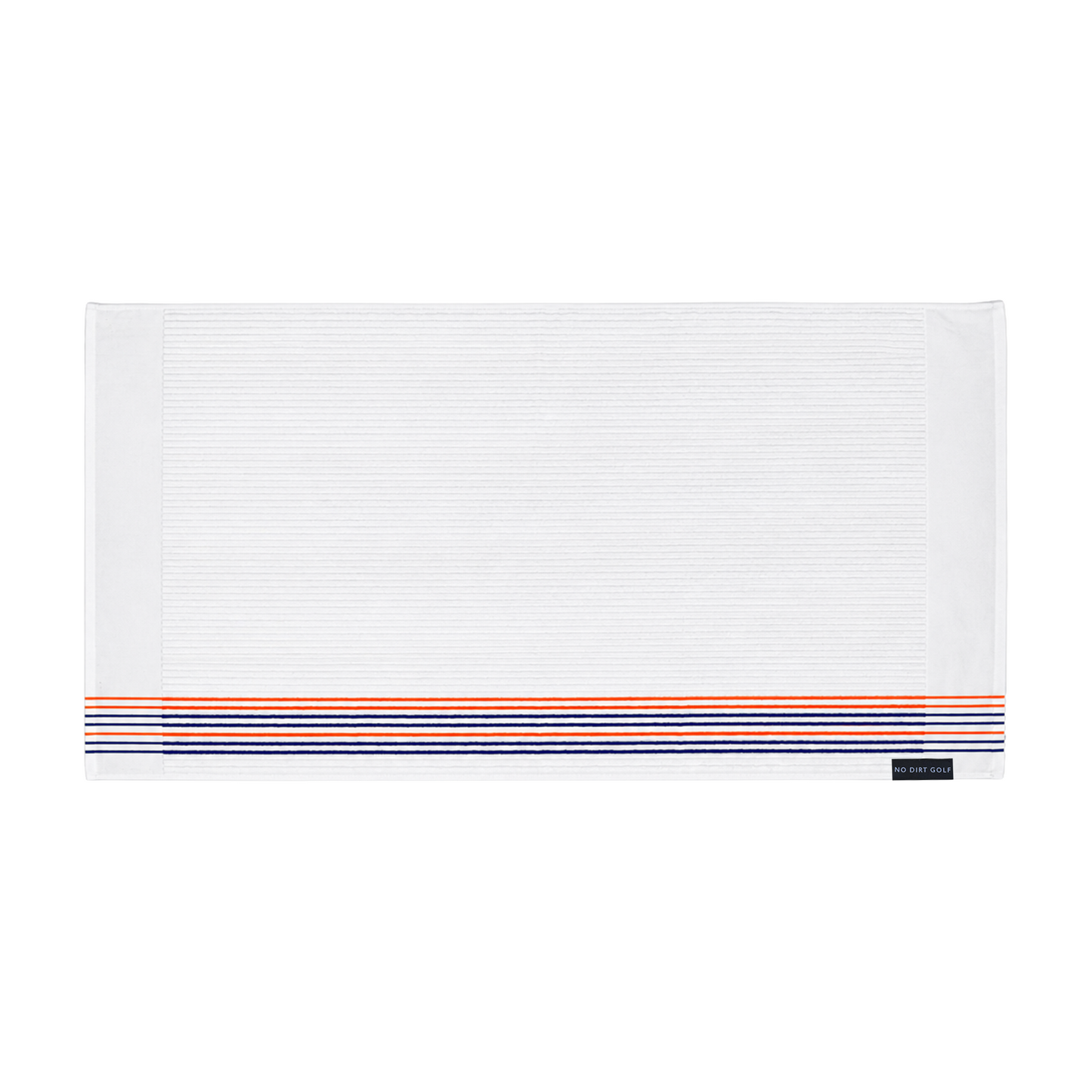 The Ultimate Caddy Towel - White + Navy Orange Stripes
