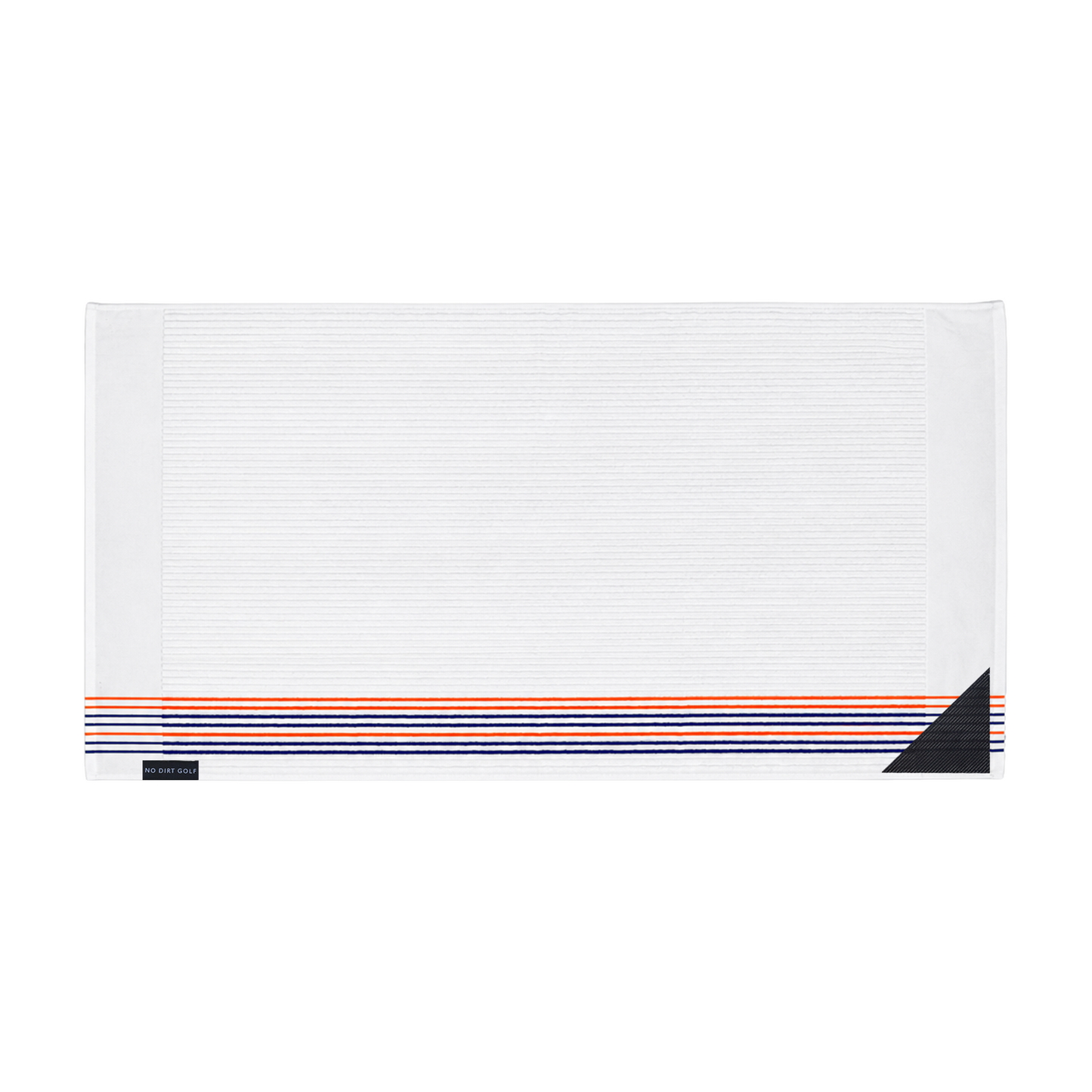 The Ultimate Caddy Towel - White + Navy Orange Stripes