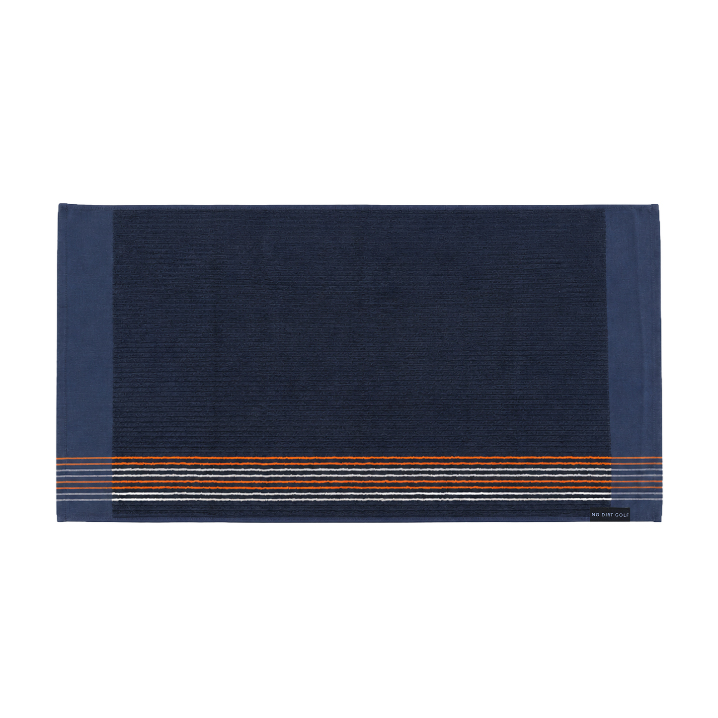 The Ultimate Caddy Towel - Navy + Orange White Stripes