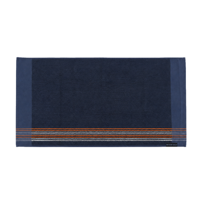 The Ultimate Caddy Towel - Navy + Orange White Stripes