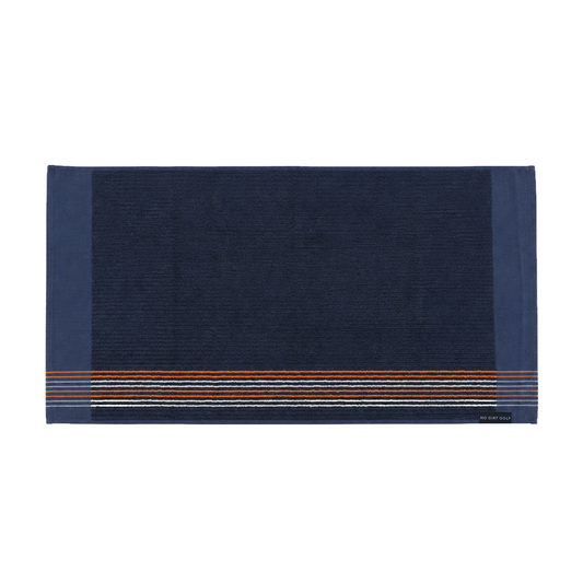 The Ultimate Caddy Towel - Navy + Orange White Stripes